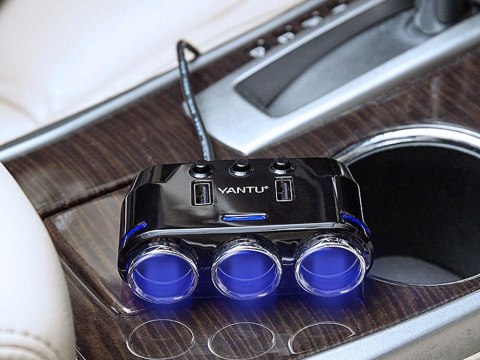 Rozdzielacz gniazda zapalniczki 2x usb ładowarka