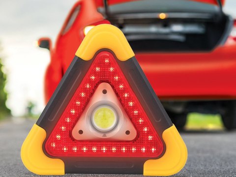 Trójkąt ostrzegawczy led latarka lampka power bank