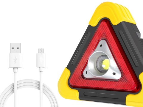 Trójkąt ostrzegawczy led latarka lampka power bank