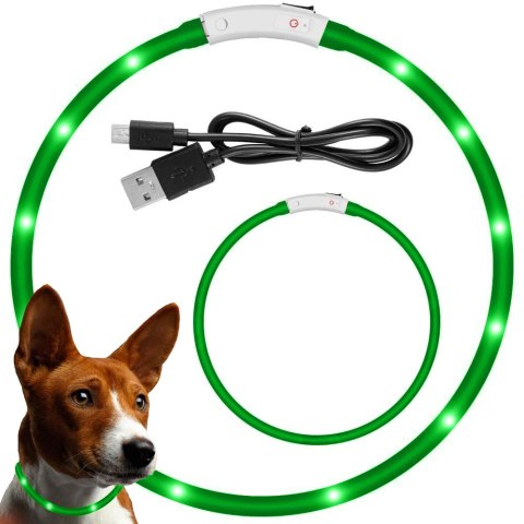 Obroża świecąca led dla psa i kota regulowana usb