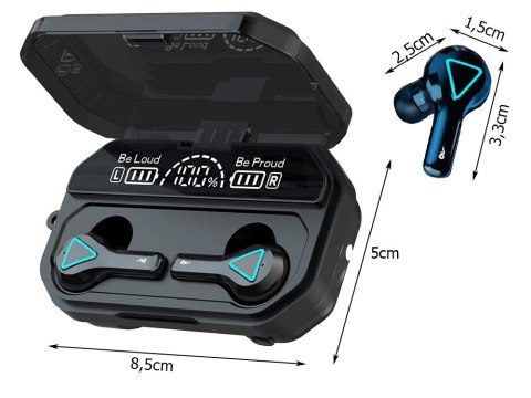 Słuchawki bezprzewodowe bluetooth tws powerbank