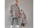 Ciepła bluza koc oversize xxl 2w1 gruba futrzak
