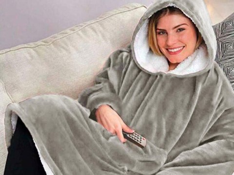 Ciepła bluza koc oversize xxl 2w1 gruba futrzak