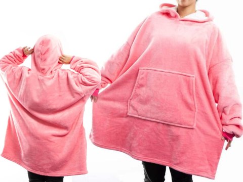 Ciepła bluza koc oversize xxl 2w1 gruba futrzak