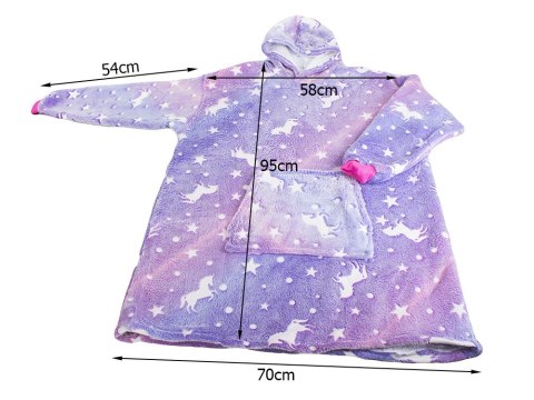 Ciepła bluza koc oversize xxl 2w1 gruba futrzak