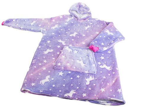 Ciepła bluza koc oversize xxl 2w1 gruba futrzak