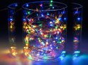 Lampki druciki 100 led na baterie 10m multikolor