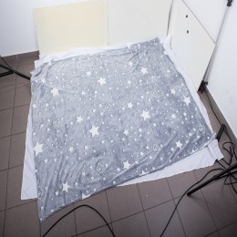 Miękki koc pled narzuta na łóżko świecący 150x180