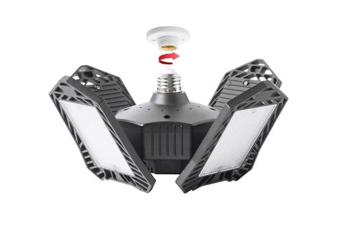 Lampa warsztatowa sufitowa składana led mocna E27