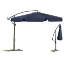 Parasol ogrodowy składany 6 segmentów granatowy ? 350cm