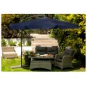 Parasol ogrodowy składany 6 segmentów granatowy ? 350cm