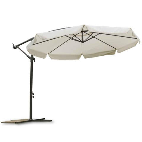 Parasol ogrodowy składany 8 segmentów beżowy ? 350cm