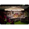 Parasol ogrodowy składany 8 segmentów beżowy ? 350cm