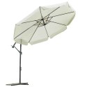 Parasol ogrodowy składany 8 segmentów beżowy ? 350cm