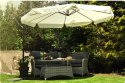 Parasol ogrodowy składany 8 segmentów beżowy ? 350cm