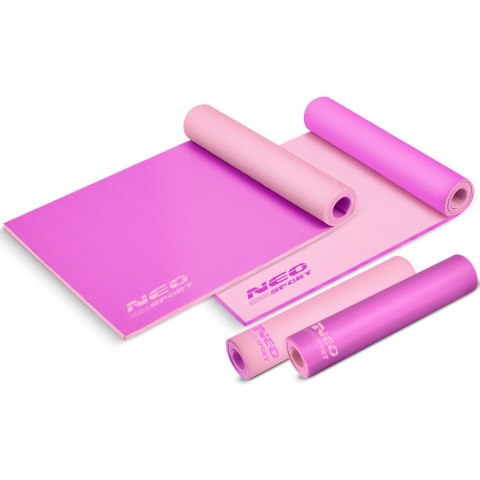 Mata do ćwiczeń 173 x 61 x 0,6 cm Neo-Sport - 19203 fioletowo-różowa