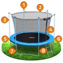Trampolina ogrodowa 6ft/183cm z siatką wewnętrzną i drabinką Neo-Sport