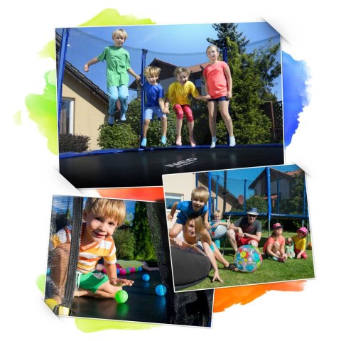 Trampolina ogrodowa 14ft/435cm z siatką zewnętrzną i drabinką Neo-Sport Maszyna do baniek GRATIS