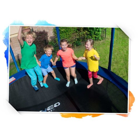 Trampolina ogrodowa 14ft/435cm z siatką zewnętrzną i drabinką Neo-Sport Maszyna do baniek GRATIS