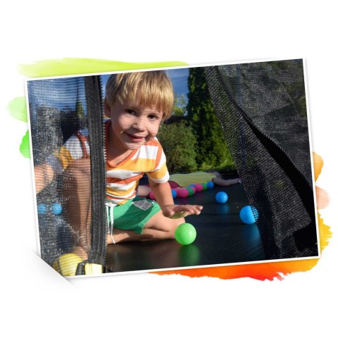 Trampolina ogrodowa 14ft/435cm z siatką zewnętrzną i drabinką Neo-Sport Maszyna do baniek GRATIS