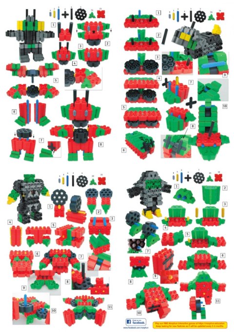 Morphun 12 Robots 465 el. - Blocks construction