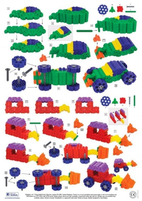 Morphun 12 Vehicles 140 el. - Blocks construction