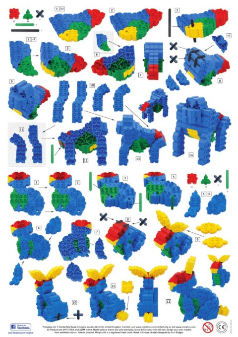 Morphun 24 Animals 252 el. - Blocks construction