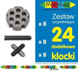 Morphun 24 el. construction blocks complementary set.