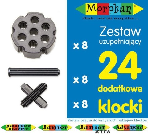Morphun 24 el. construction blocks complementary set.