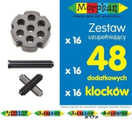 Morphun 48 el. construction blocks complementary set.