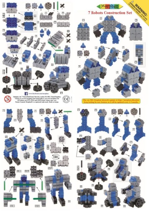 Morphun 7 Robots 80 el. - Blocks construction