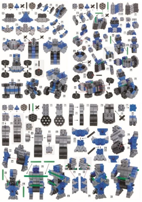 Morphun 7 Robots 80 el. - Blocks construction