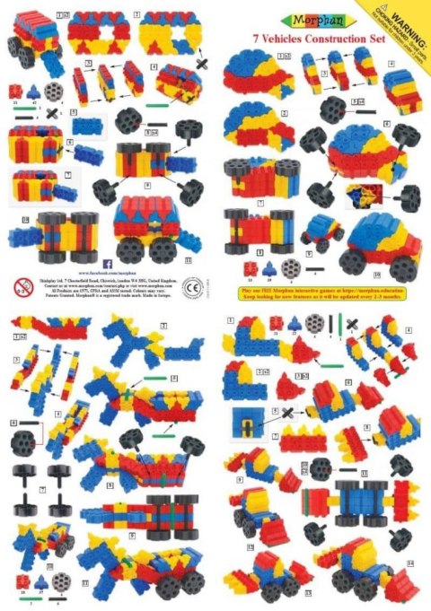 Morphun 7 Vehicles 80 el. - Blocks construction