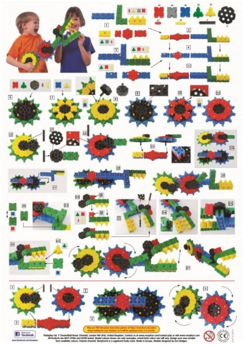Morphun Crocodiles and gears 251 el. - Blocks construction