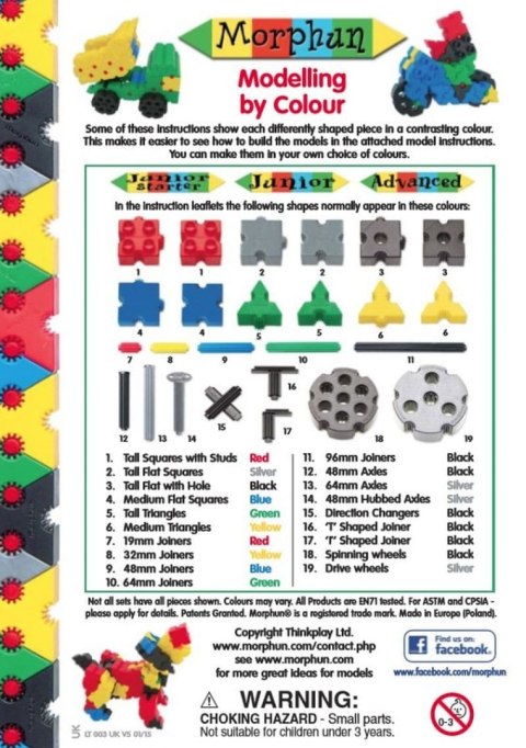 Morphun Crocodiles and gears 251 el. - Blocks construction
