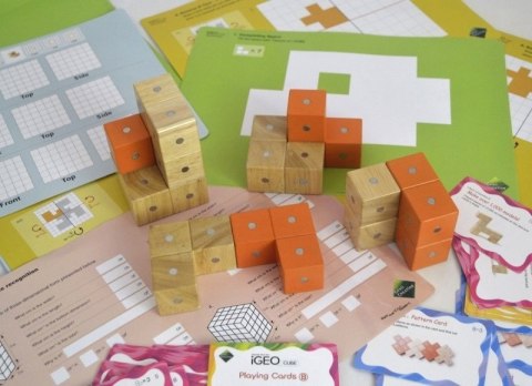 Blocks wooden magnetic - IGEO CUBE 9 el.
