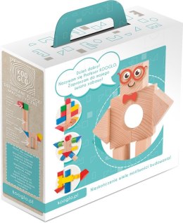 Blocks wooden magnetic Kooglo Basic Color 50 el.