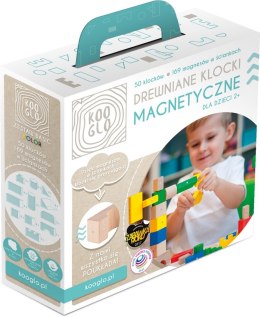 Blocks wooden magnetic Kooglo Basic Color 50 el.