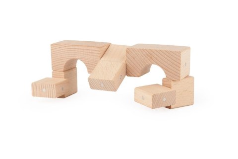 Blocks wooden magnetic Kooglo Basic Natural 50 el.