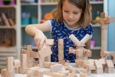 Blocks wooden magnetic Kooglo Mega Natural 100 el.