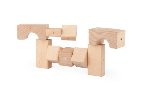 Blocks wooden magnetic Kooglo Mega Natural 100 el.