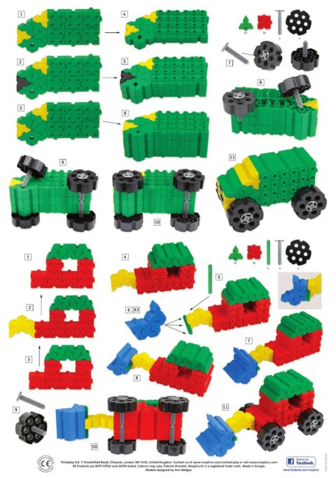 Mega set of construction blocks Morphun Starter 1200 el.