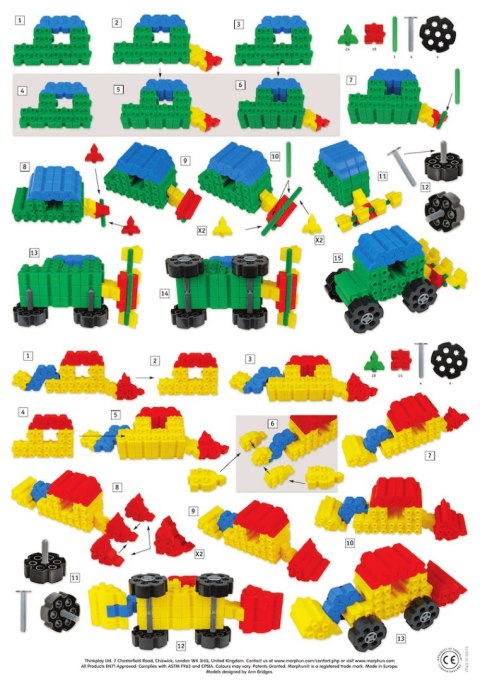Mega set of construction blocks Morphun Starter 1200 el.