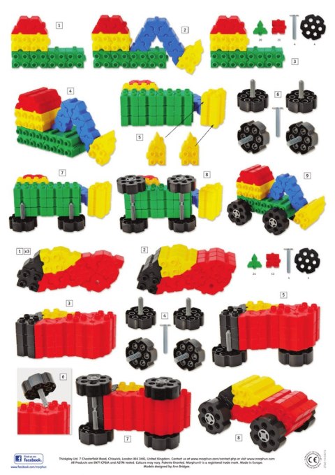 Mega set of construction blocks Morphun Starter 1200 el.