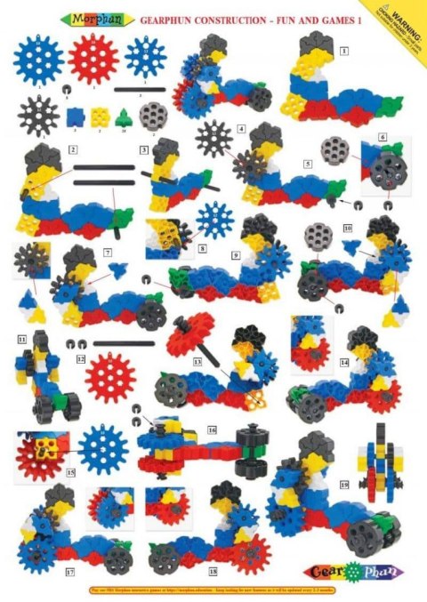 Morphun GearPhun Games and Plays 186 el. - Blocks construction