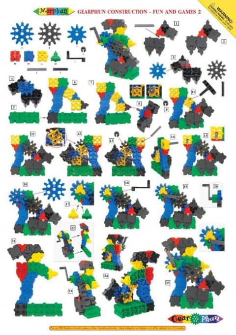 Morphun GearPhun Games and Plays 186 el. - Blocks construction