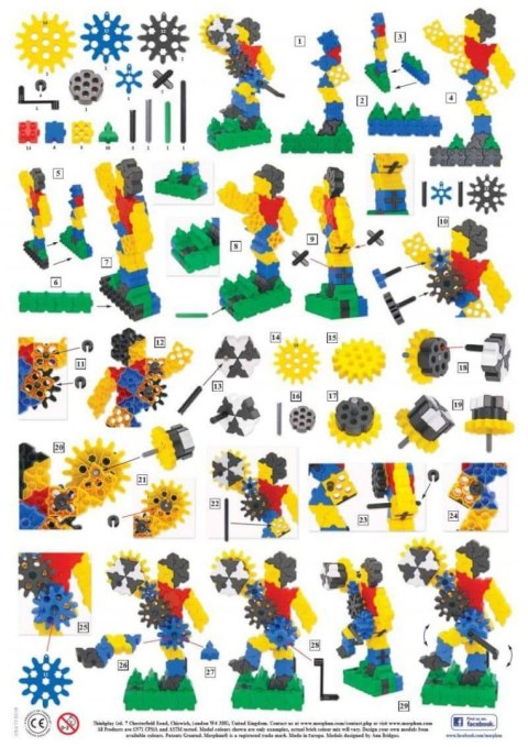 Morphun GearPhun Games and Plays 186 el. - Blocks construction