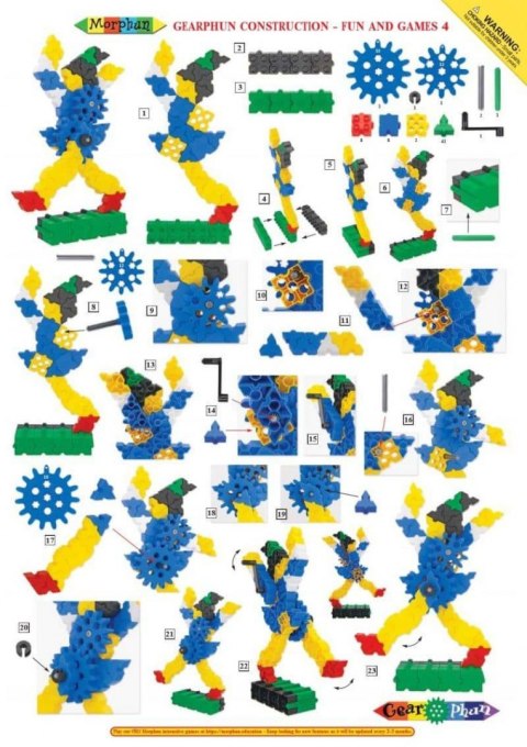 Morphun GearPhun Games and Plays 186 el. - Blocks construction