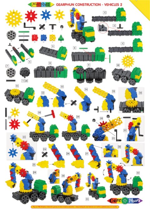 Morphun GearPhun Vehicles 324 el. - Blocks construction