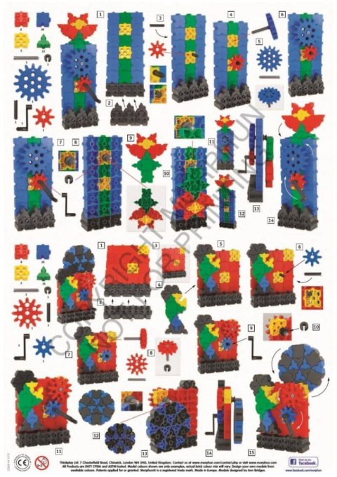 Morphun GearPhun set of construction blocks 304 el. + Instructions 60 p. A4